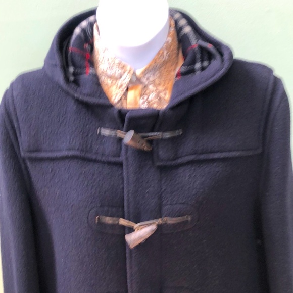 Burberry Women's Navy Blue Wool Duffle Coat w/ COA - Picture 2 of 14
